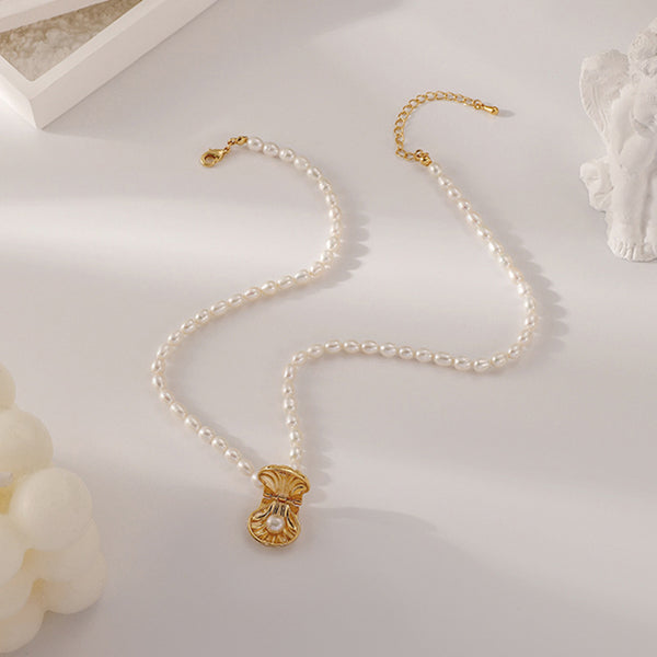 Open Shell Freshwater Pearl Necklace