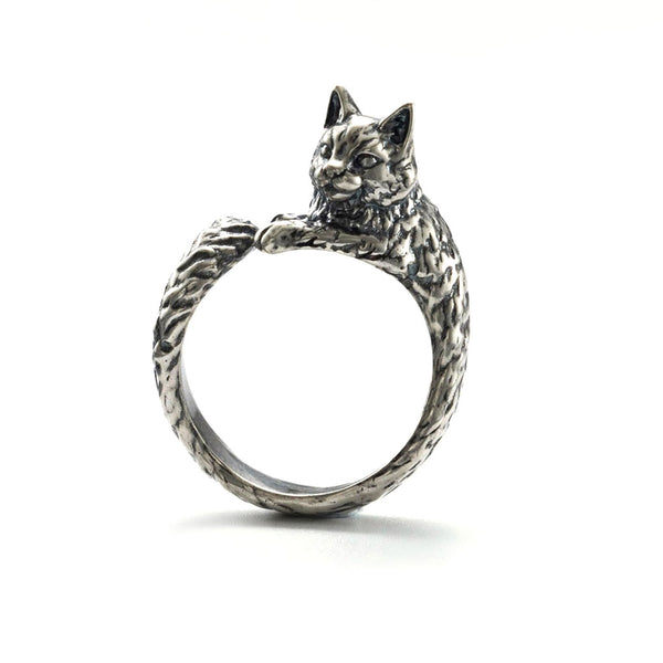 The Sun God's Cat sliver ring-Antique-cat ring-sliver ring-jewelry-Shesamore